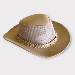 Dolman Pacific Bush Soaker Cowboy Western Hat UPF50+ Tan Mesh Inserts L……